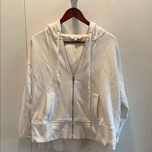 Liverpool White Zip-Up Hoodie